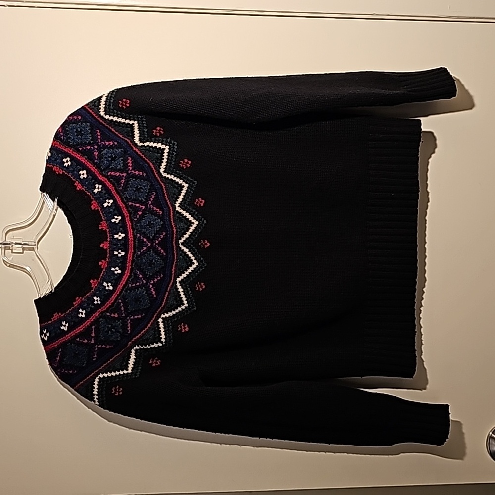 Lauren Ralph Lauren Black Wool Blend Soft Thick Sweater Size SP